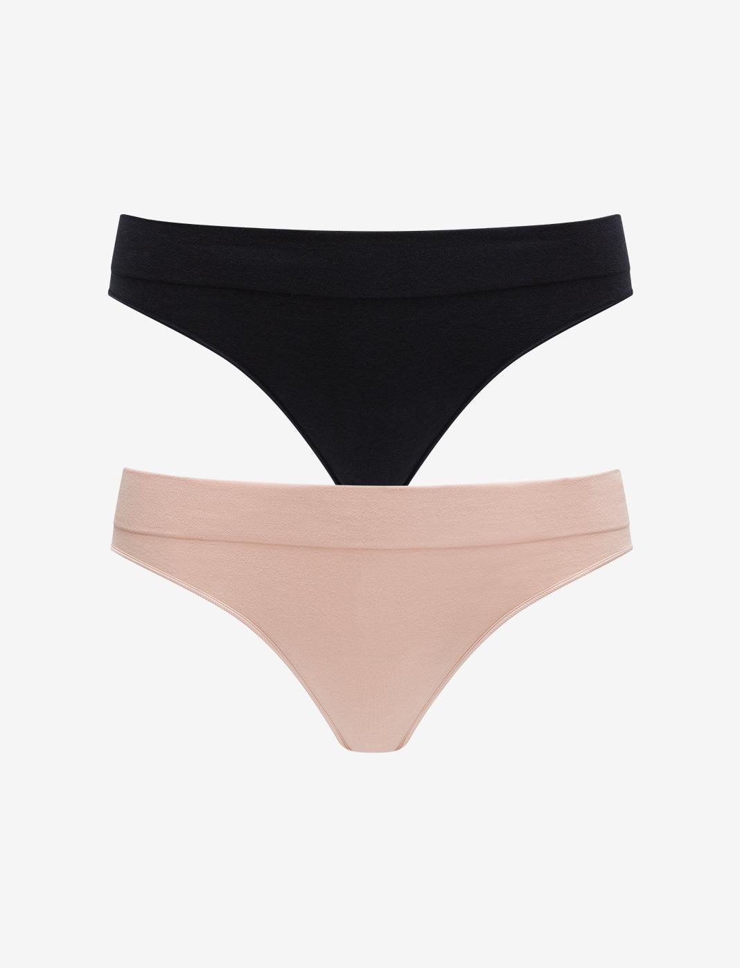 Seamless Stretch Cotton Thong - 2 Pack